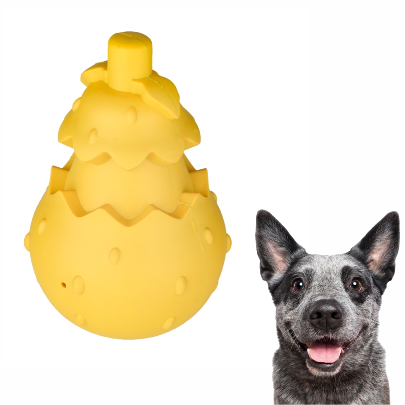 Juguete de pera de diseño especial hecho con goma de frutas divertidas de alta calidad para masticar juguete de alimentación e interacción